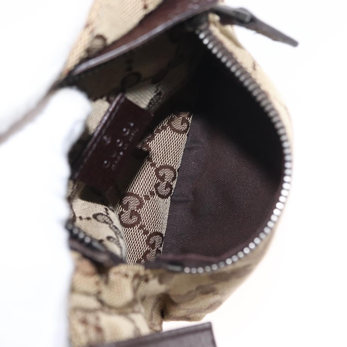 Gucci Vintage Double Belt Bag GG Canvas with Leather