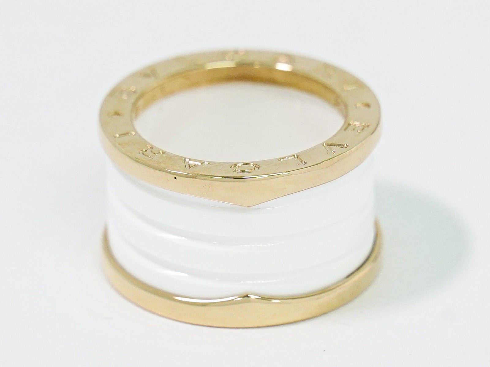 Bvlgari B.Zero1 Three Band Ring 18K Yellow Gold and Ceramic