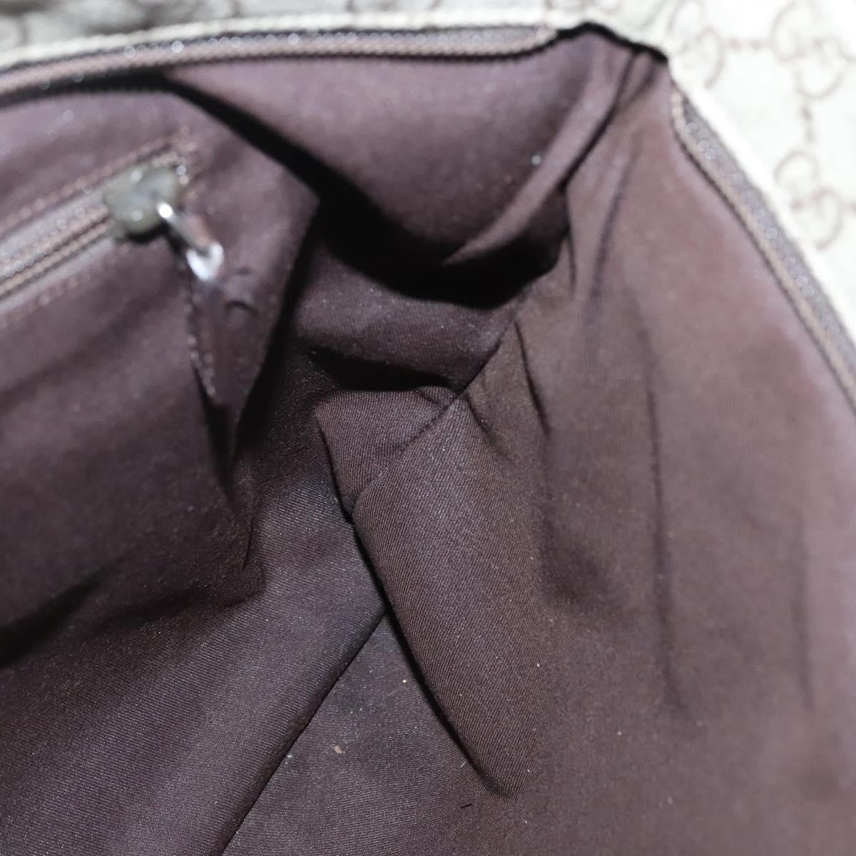 Gucci Zip Top Messenger Bag GG Coated Canvas