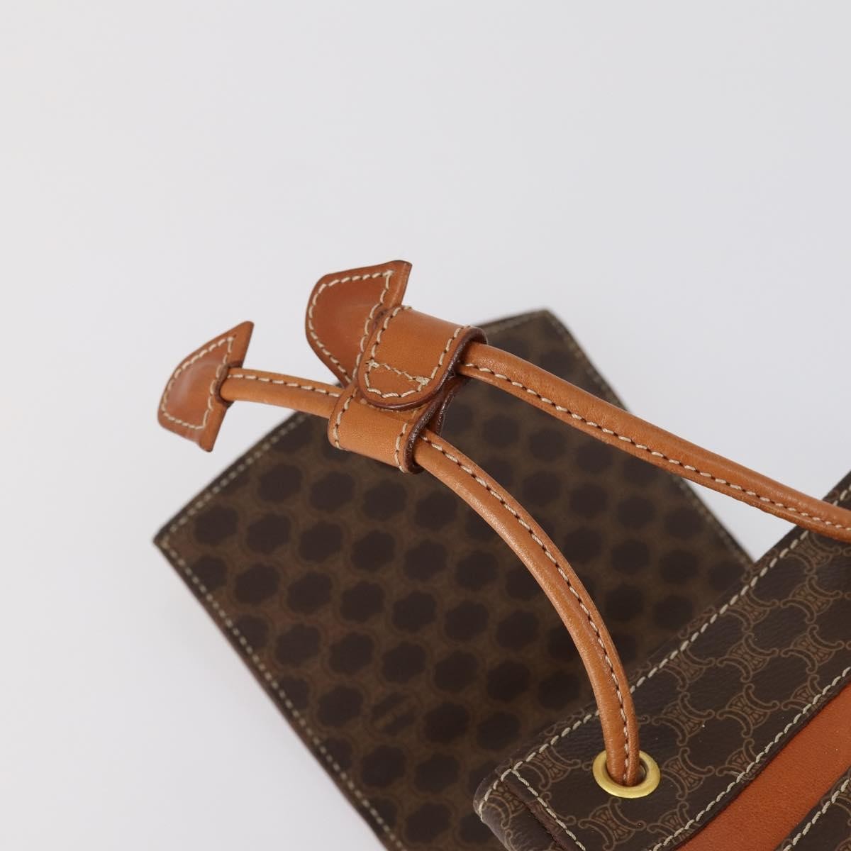 Celine Vintage Macadam Backpack Canvas and Leather