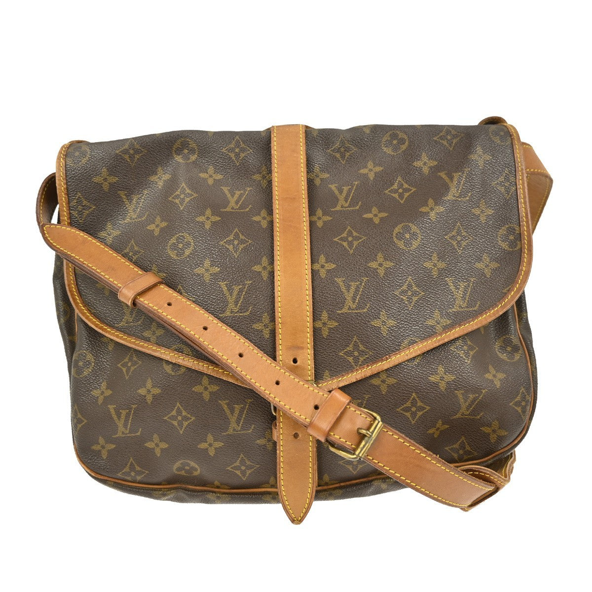 Louis Vuitton Saumur Handbag Monogram Canvas