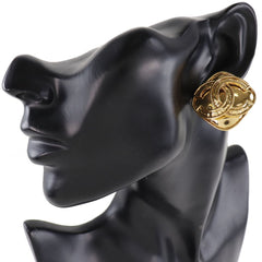 Chanel Vintage CC Clip-On Earrings Metal