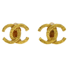 Chanel CC Clip-On Earrings Metal