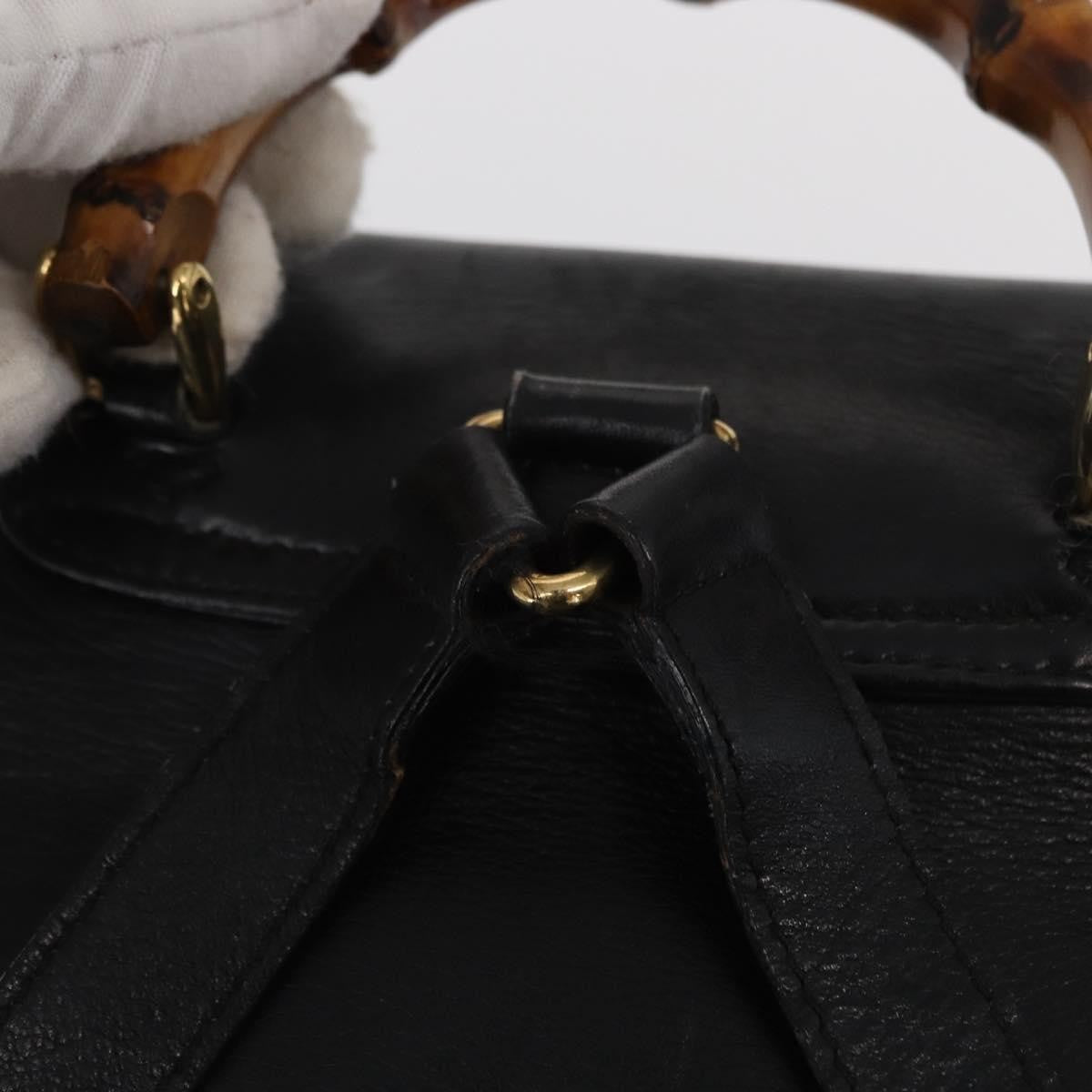 Gucci Vintage Bamboo Backpack Leather