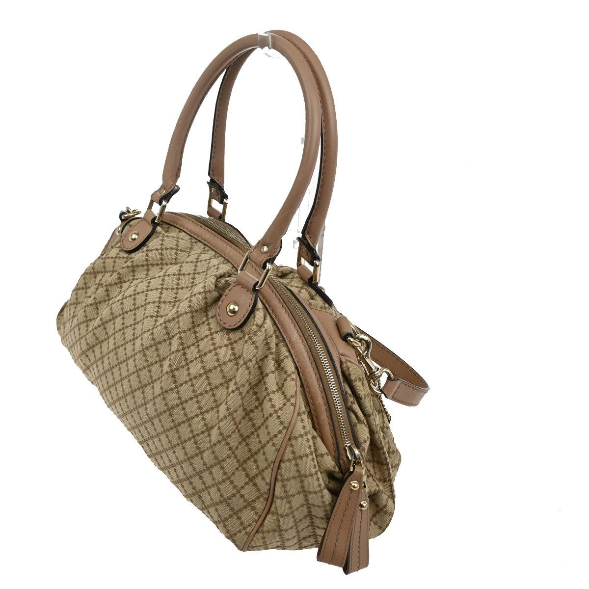 Gucci Sukey Convertible Boston Bag Diamante Canvas