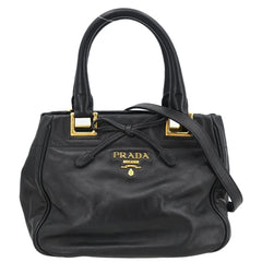 Prada Convertible Bow Tote Soft Calf