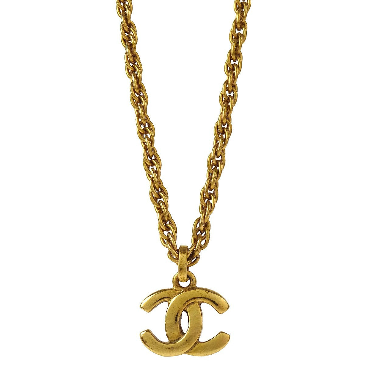 Chanel CC Pendant Necklace Metal