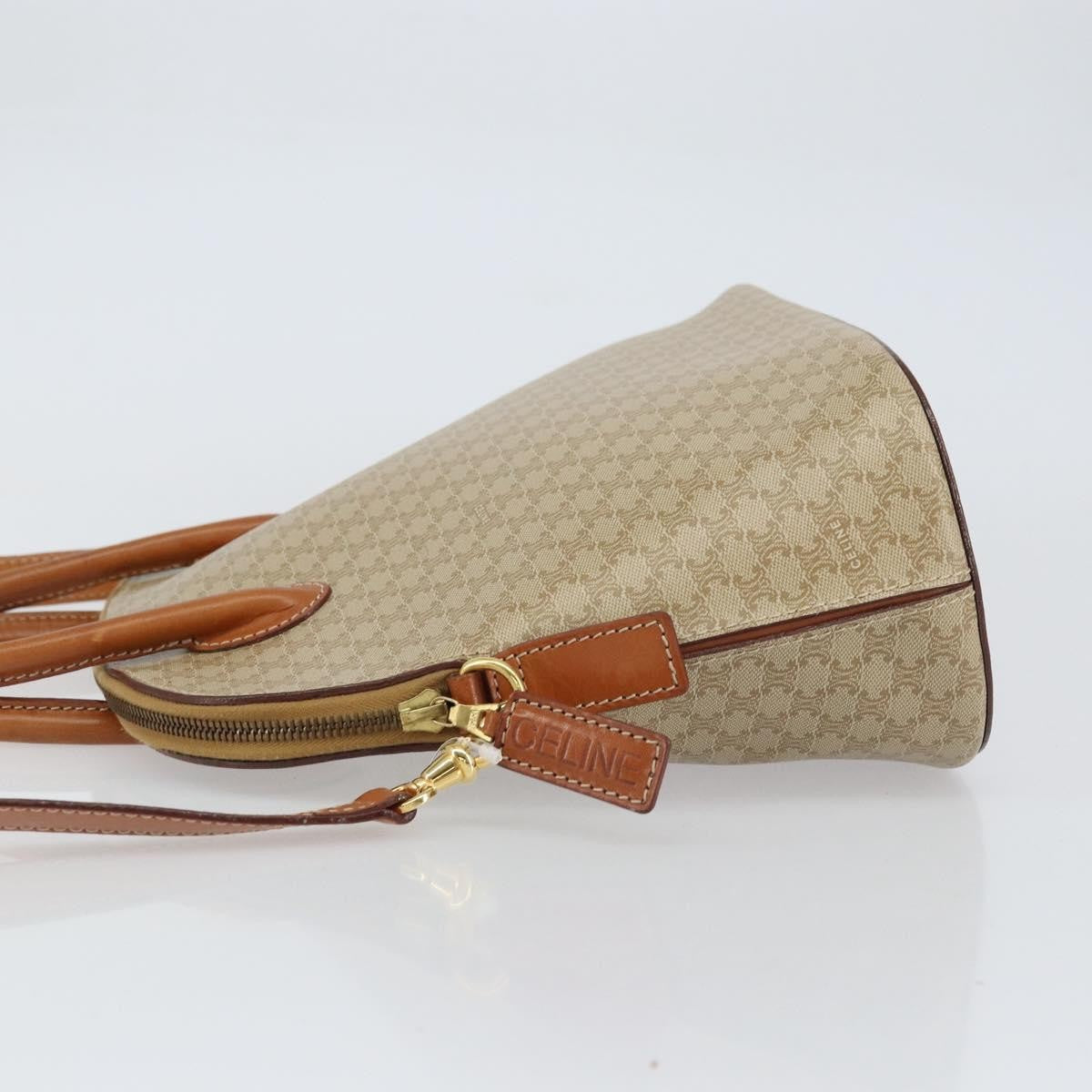 Celine Vintage Macadam Handbag Canvas and Leather