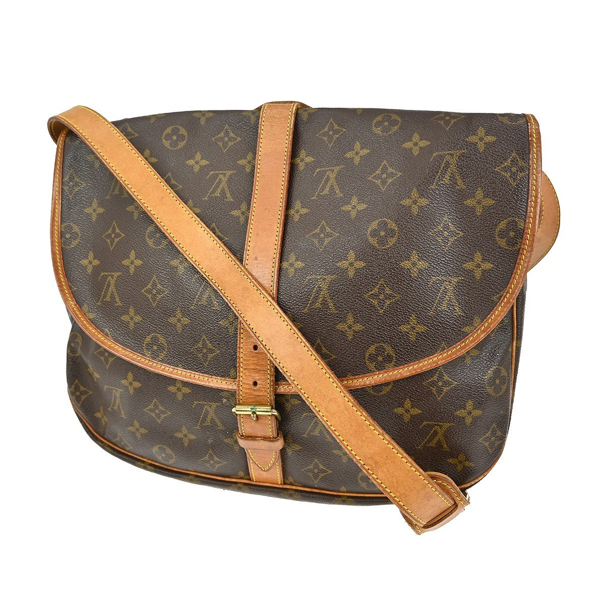 Louis Vuitton Saumur Handbag Monogram Canvas