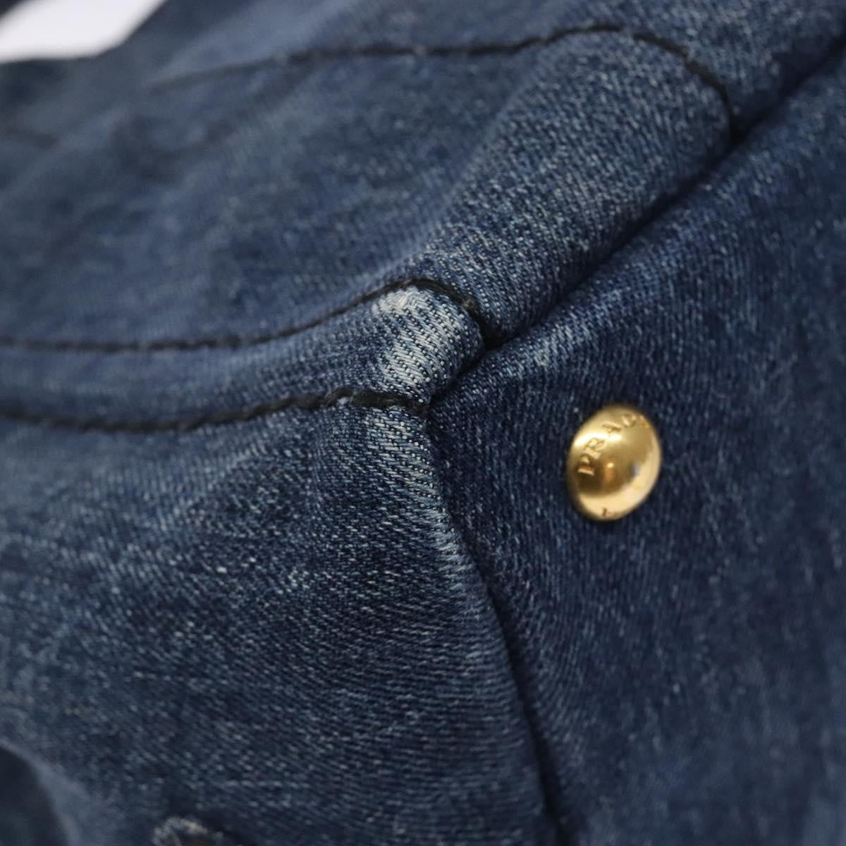 Prada Canapa Convertible Tote Denim