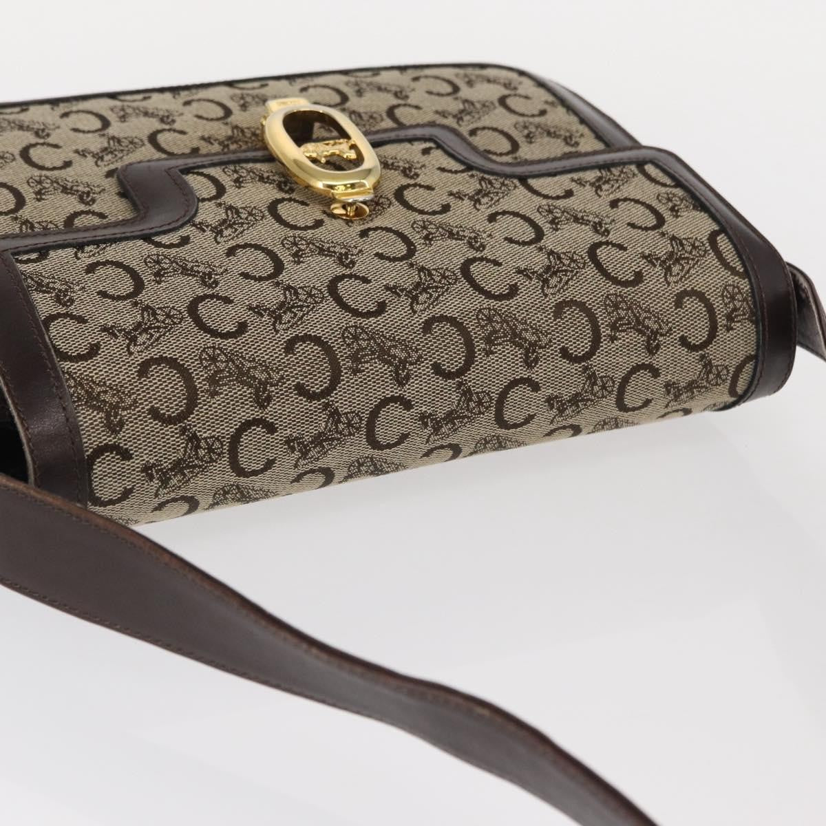 Celine Vintage C Sulky Horsebit Shoulder bag Canvas and Leather