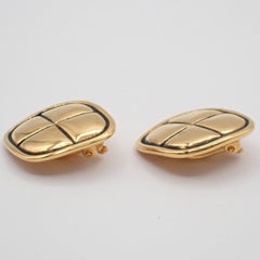 Chanel CC Rhombus Clip-On Earrings Metal