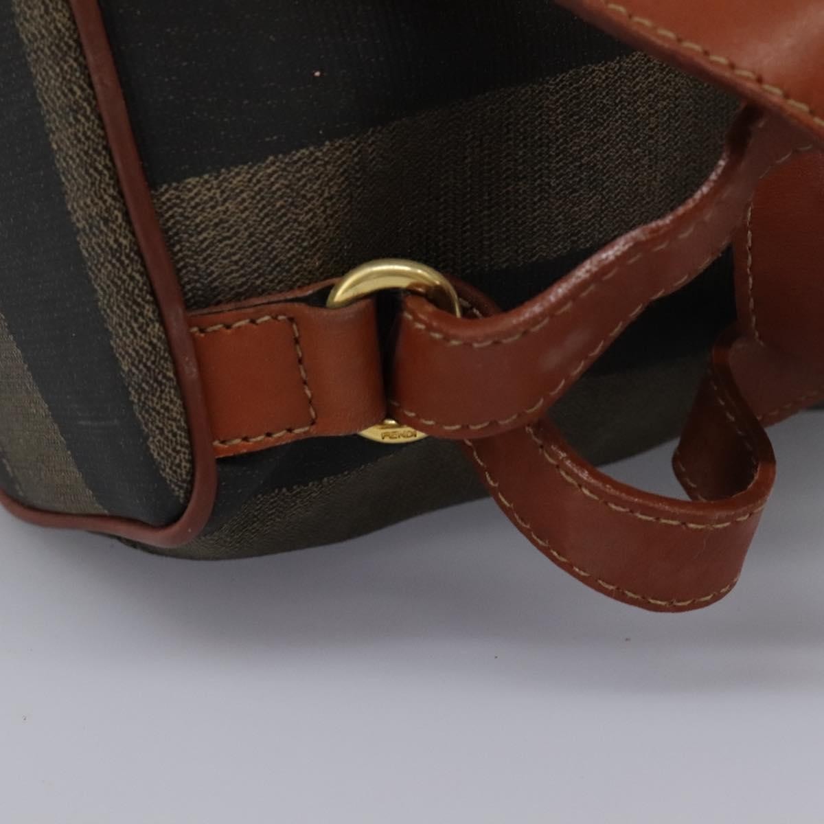 Fendi Pequin Front Pocket Backpack Coated Canvas