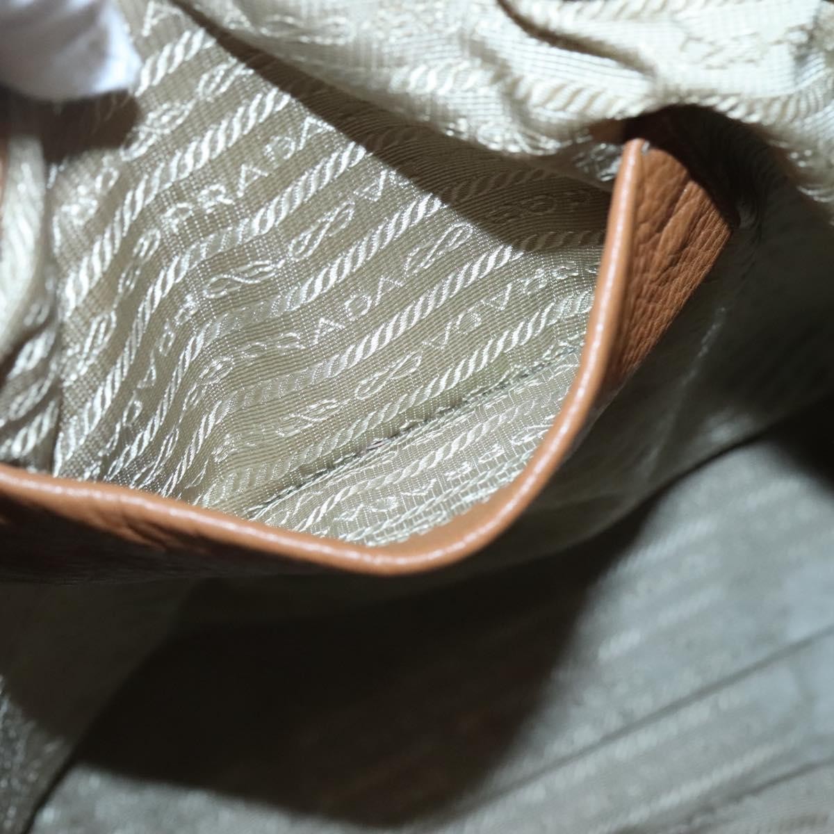 Prada Embossed Logo Convertible Open Tote Vitello Daino