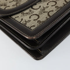 Celine C Sulky Shoulder bag Canvas and Leather