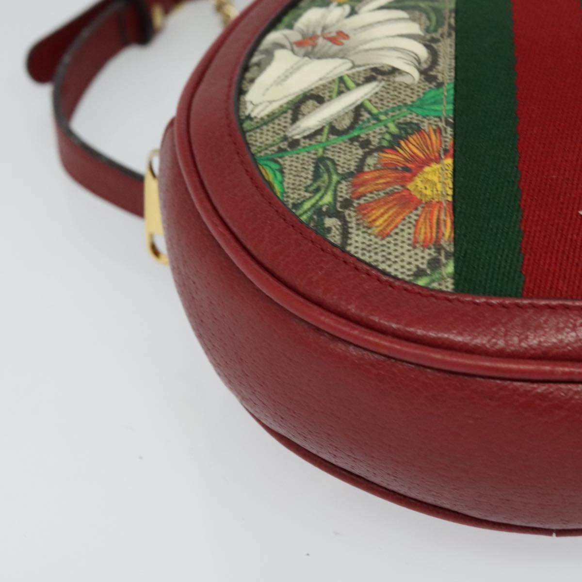 Gucci Ophidia Round Backpack Flora GG Coated Canvas