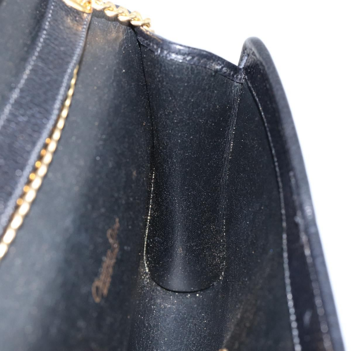 Christian Dior Vintage Chain Flap Shoulder Bag Leather