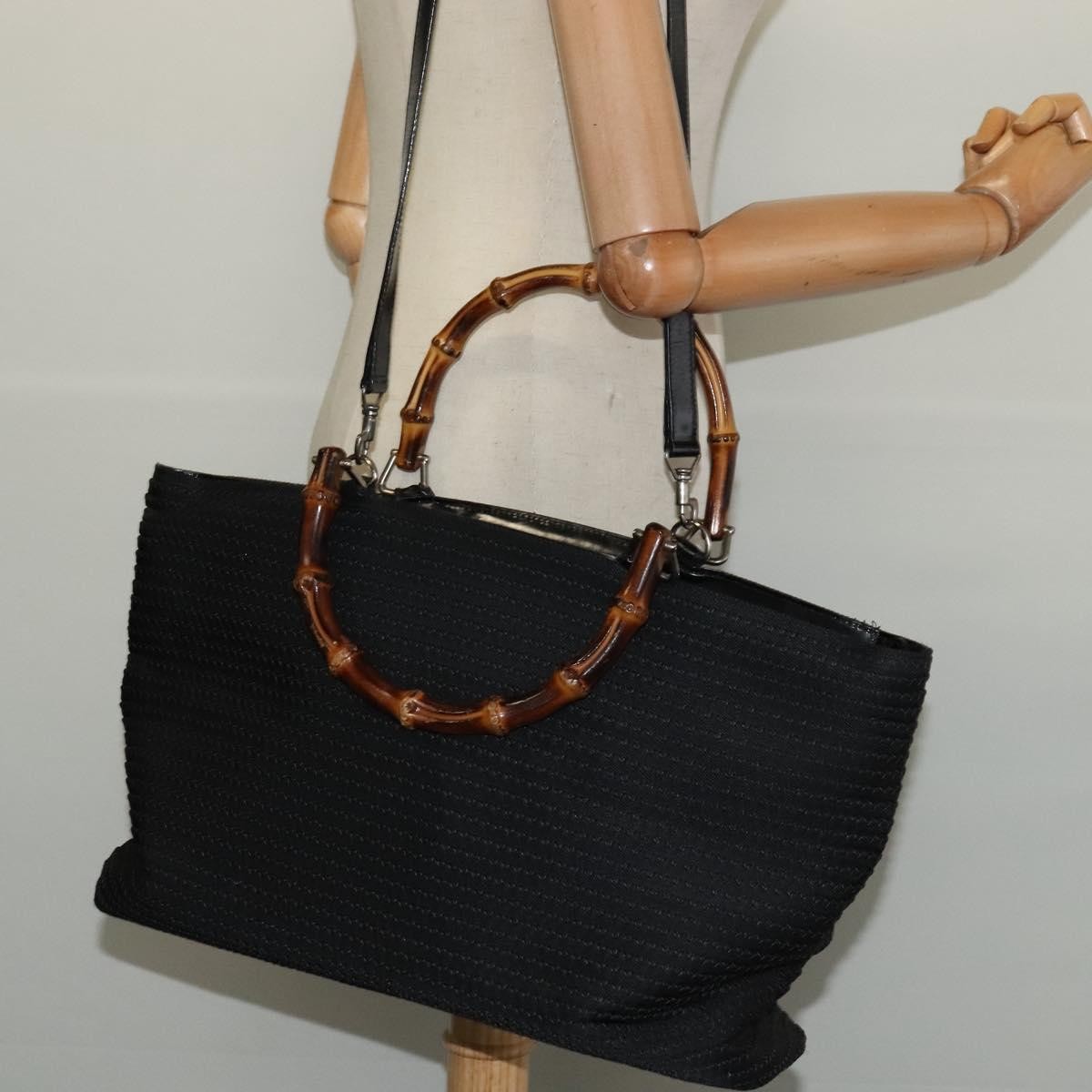 Gucci Vintage Bamboo Handle Bag Canvas