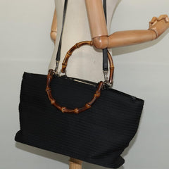 Gucci Vintage Bamboo Handle Bag Canvas