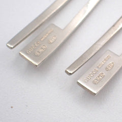 Gucci G Logo Long Studs Earrings Silver 925