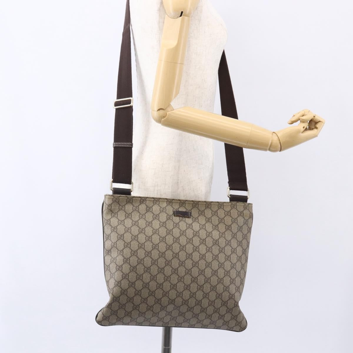 Gucci Zip Top Messenger Bag GG Coated Canvas