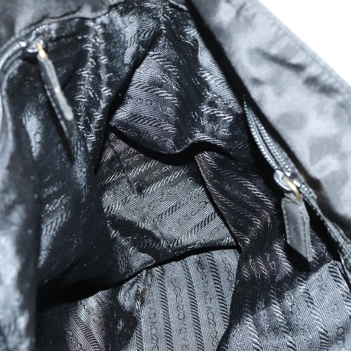 Prada Convertible Metal Handle Satchel Quilted Tessuto