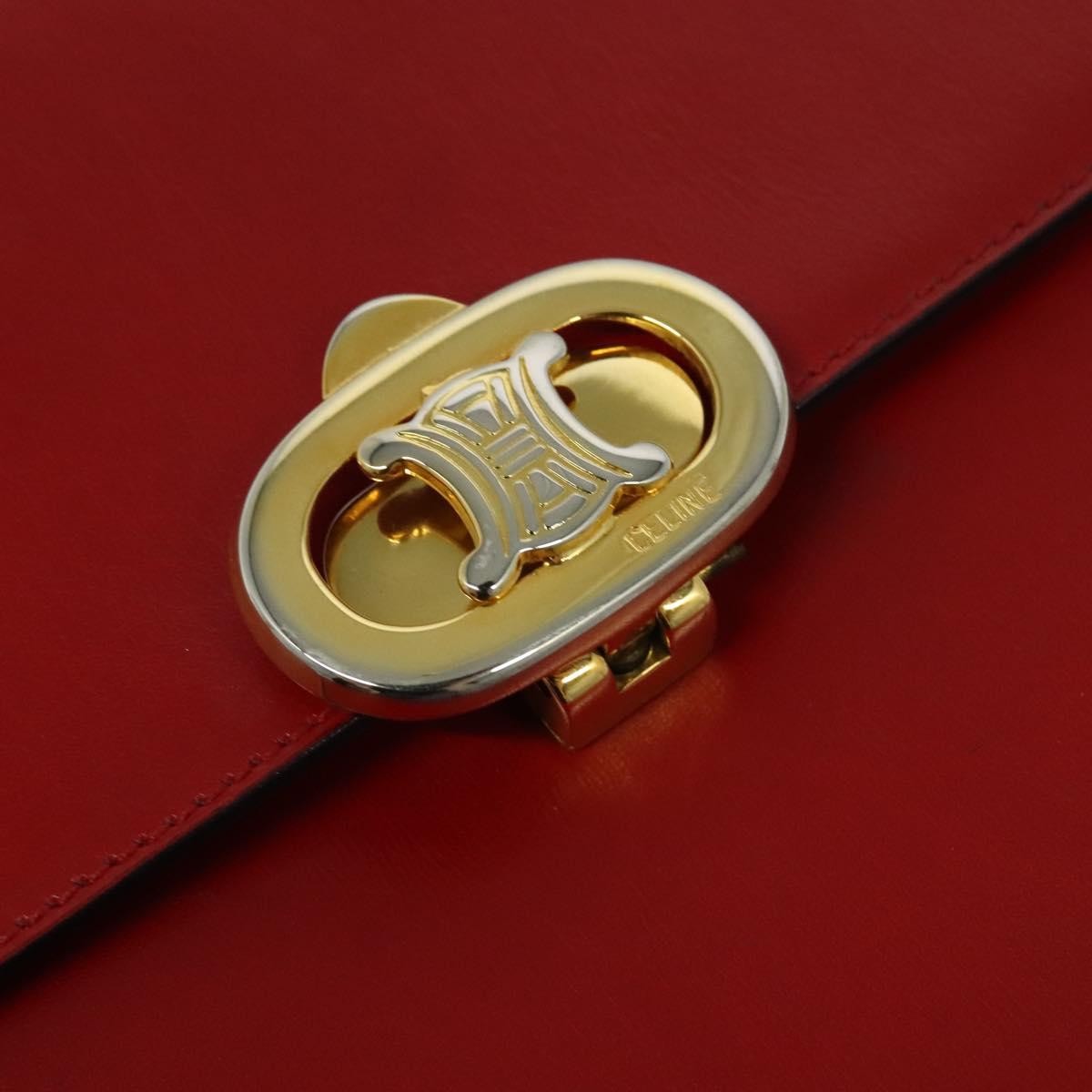 Celine Vintage Triomphe Shoulder Bag Leather