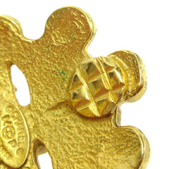 Chanel Vintage Flower Clip-On Earrings Metal