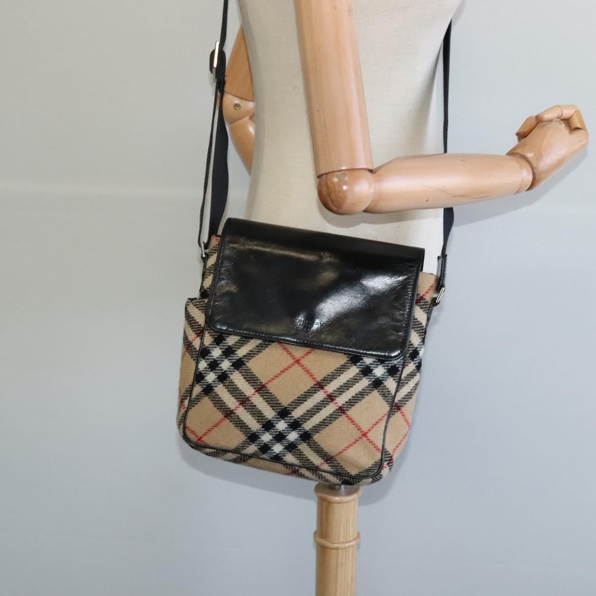 Burberry Flap Shoulder Bag Nova Check Coated Canvas