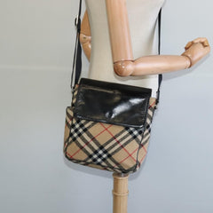 Burberry Flap Shoulder Bag Nova Check Coated Canvas