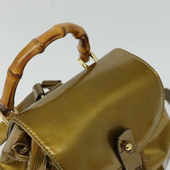 Gucci Vintage Bamboo Backpack Patent
