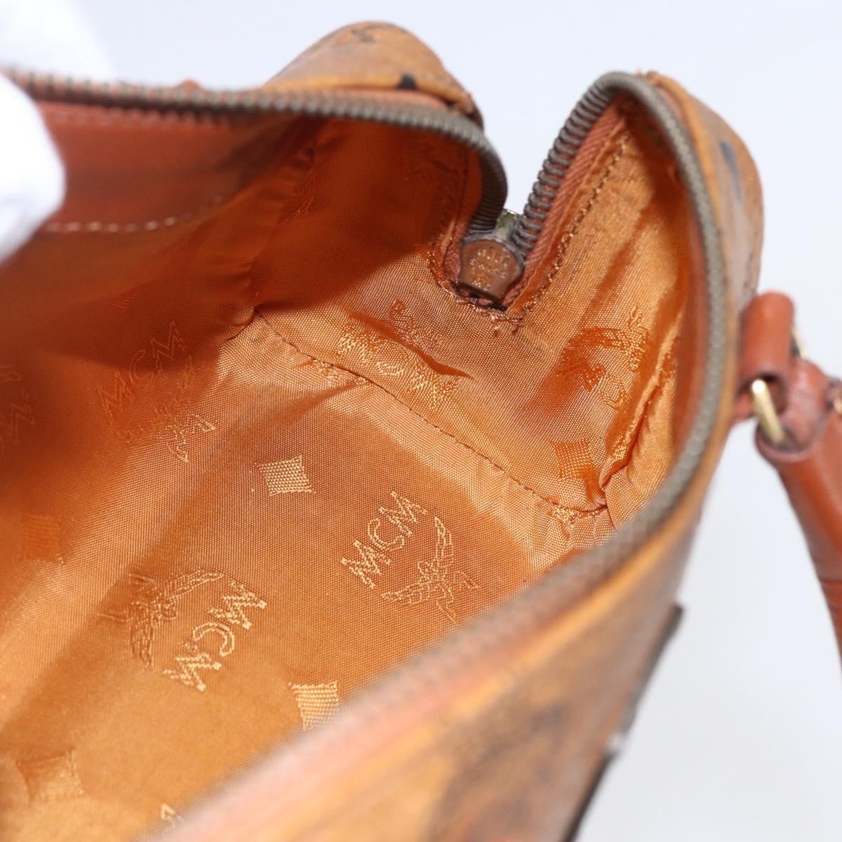 MCM Visetos Handbag Canvas and Leather