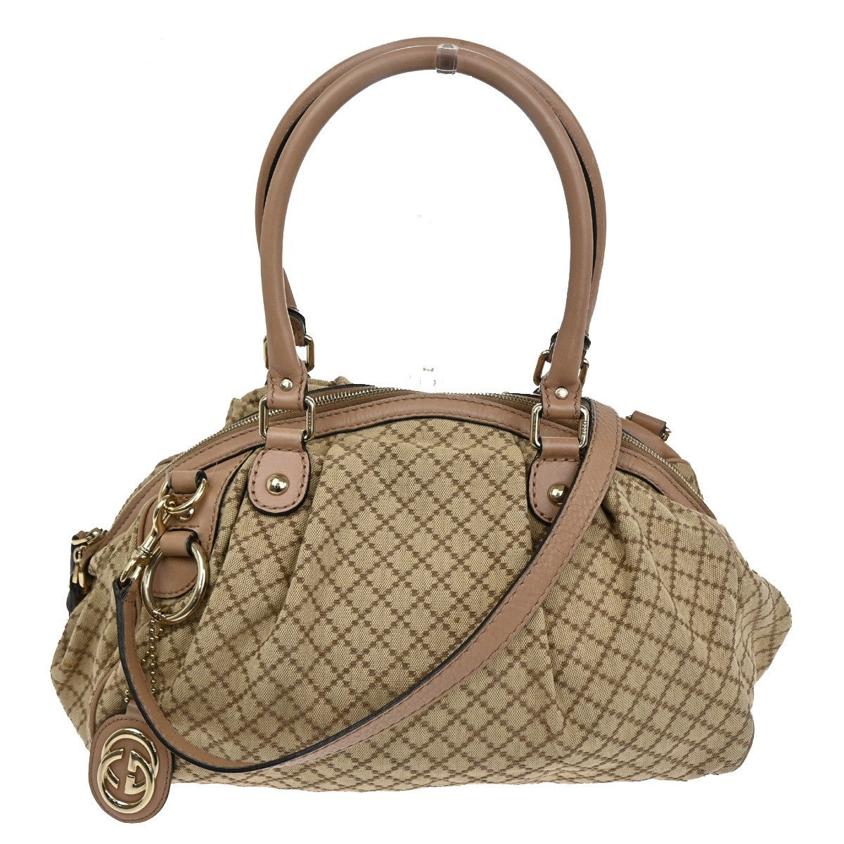 Gucci Sukey Convertible Boston Bag Diamante Canvas