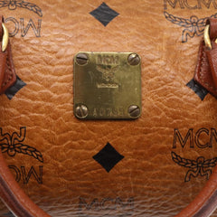 MCM Visetos Handbag Canvas and Leather