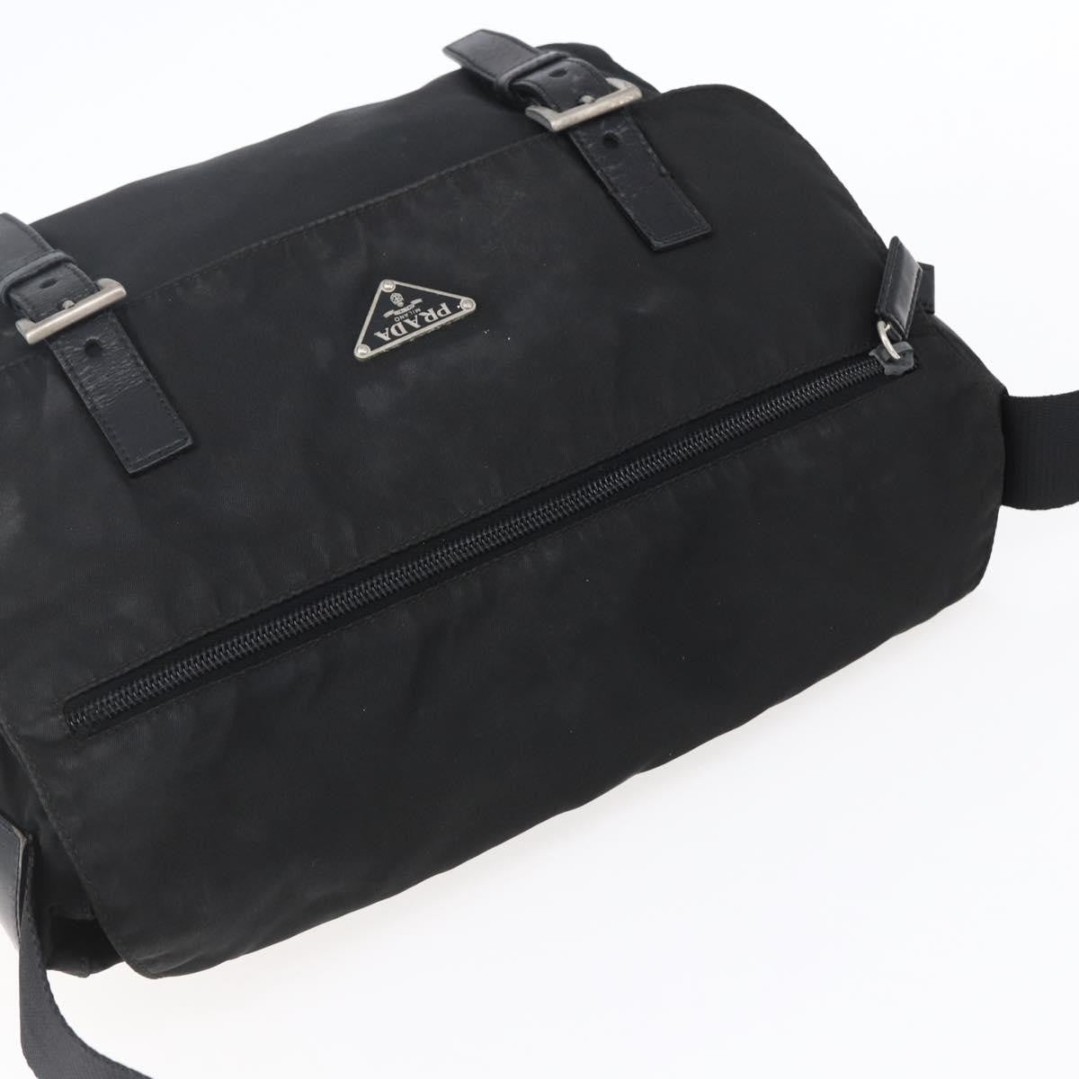 Prada Double Buckle Flap Messenger Bag Tessuto