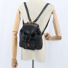Gucci Vintage Bamboo Backpack Leather