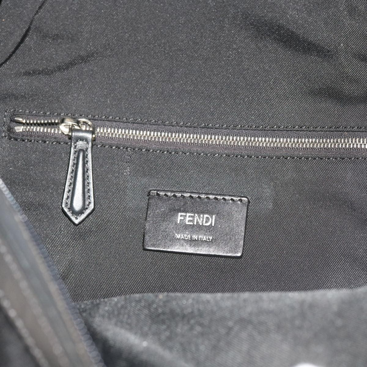 Fendi Front Pocket Monster Backpack Nylon and Leather