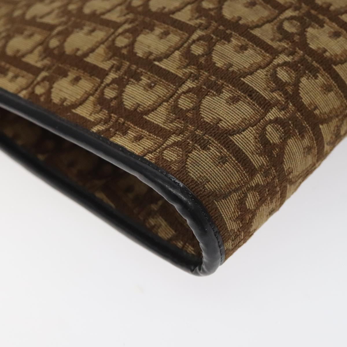 Christian Dior Vintage Trotter Flap Shoulder Bag Canvas