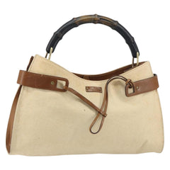Gucci Vintage Bamboo Handle Bag Canvas