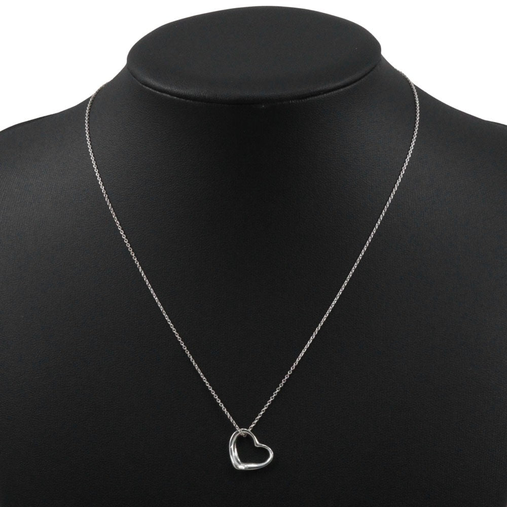Tiffany & Co. Elsa Peretti Open Heart Pendant Necklace silver