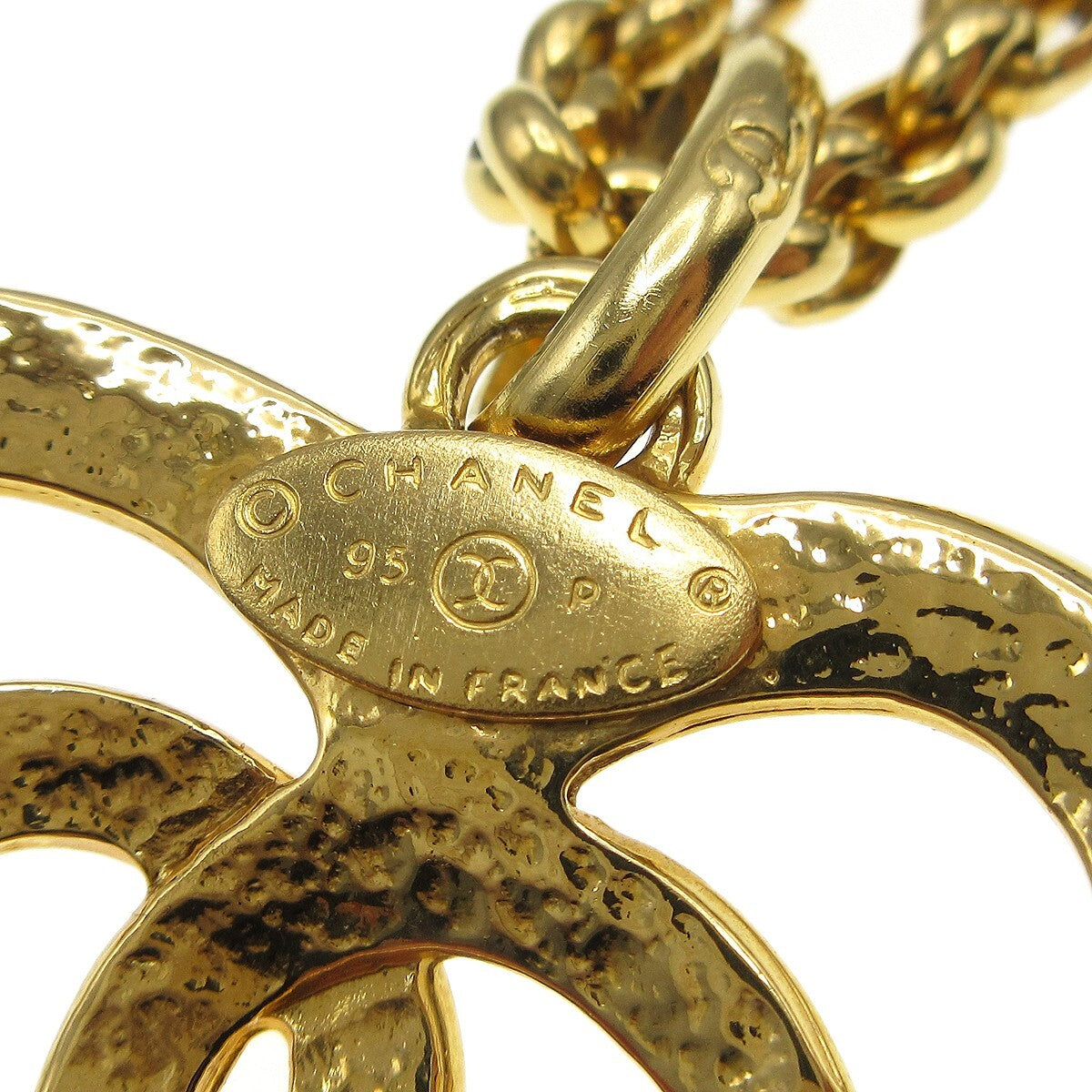 Chanel CC Heart Pendant Necklace Metal