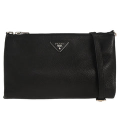 Prada Flat Zip Crossbody Bag Vitello Daino