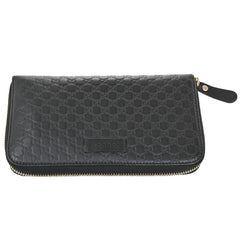 Gucci Signature Zip Around Wallet Guccissima Leather