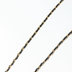 Chanel CC Perfume Bottle Pendant Chain Long Necklace Metal with Leather, Crystals and Faux Pearl