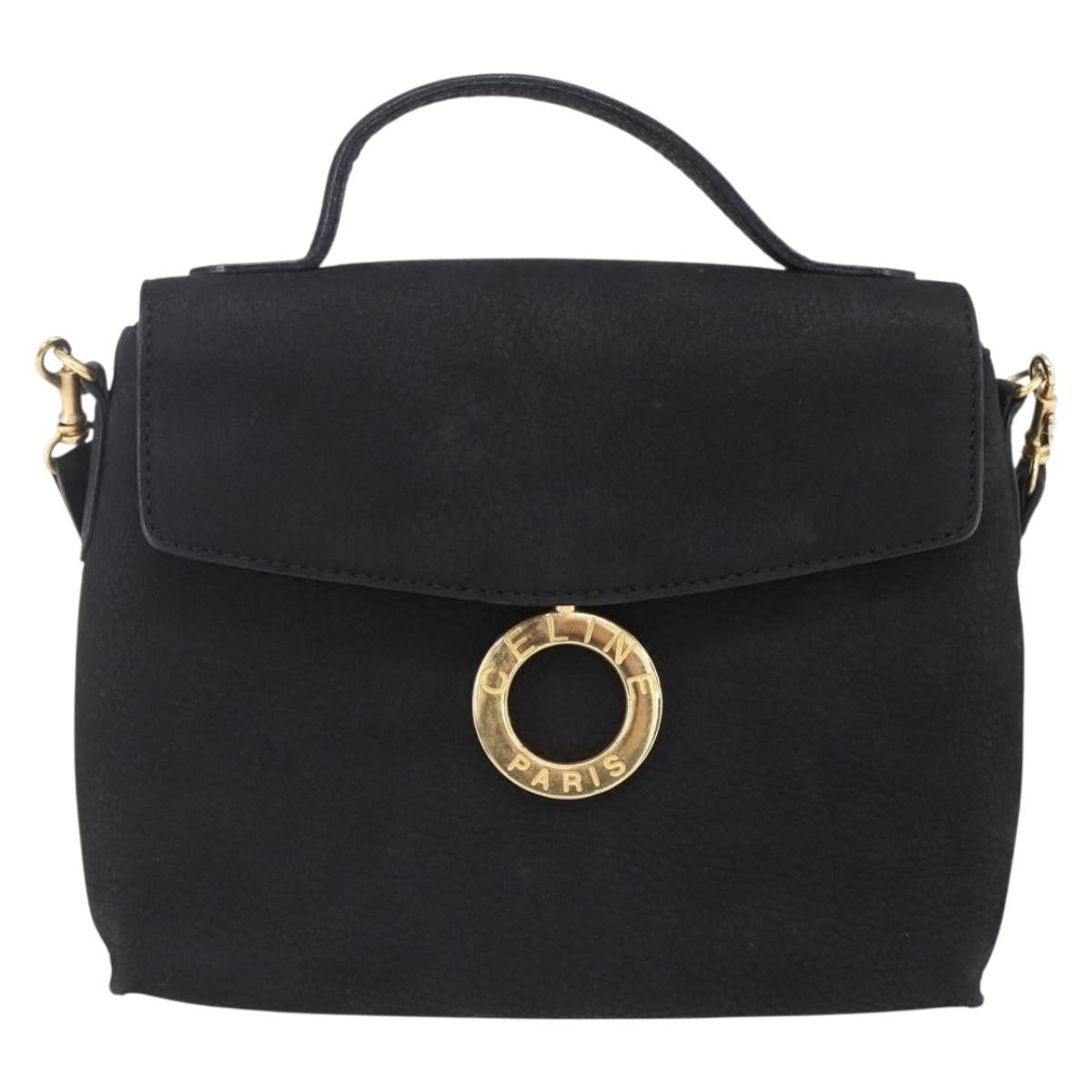 Celine Circle Logo Shoulder Bag Leather