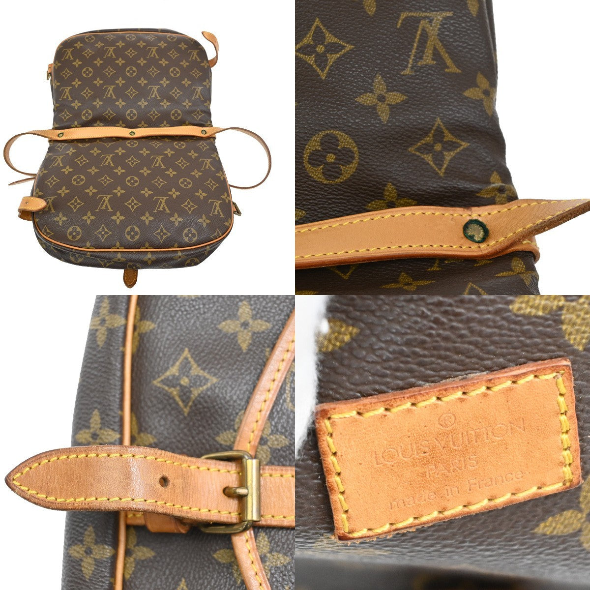 Louis Vuitton Saumur Handbag Monogram Canvas