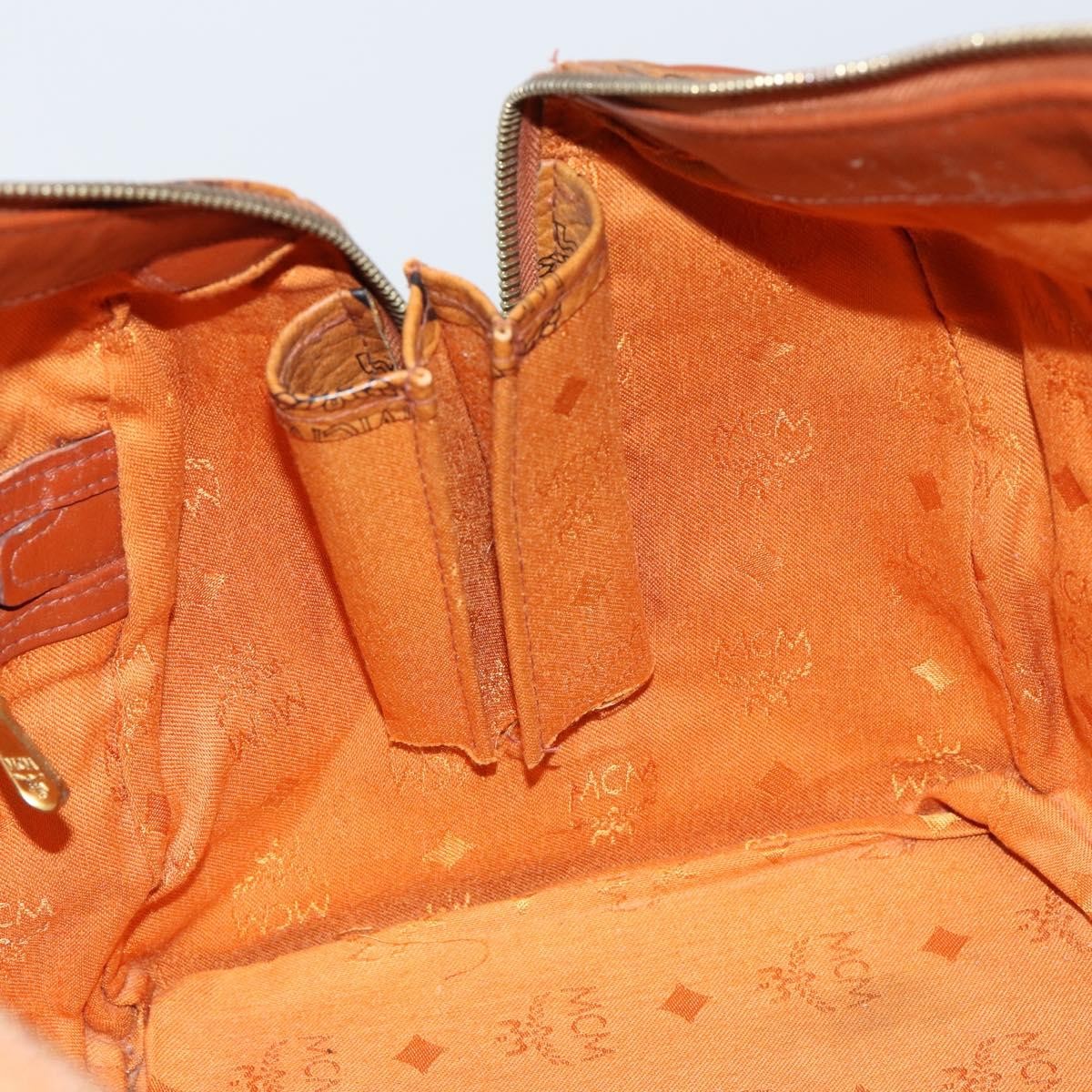 MCM Visetos Handbag Canvas and Leather