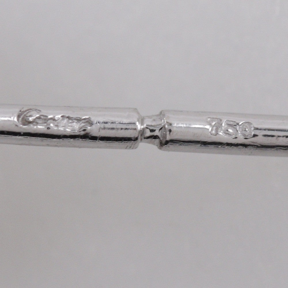 Cartier 2C Stud Earrings 18K White Gold with Diamonds