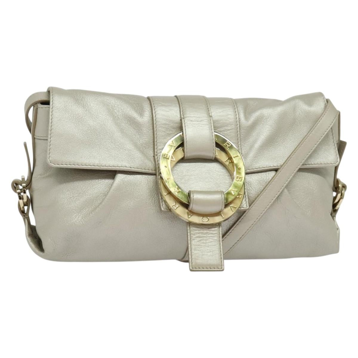 Bvlgari Chandra Flap Shoulder Bag Leather