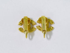 Chanel Vintage CC Clip-On Earrings Metal
